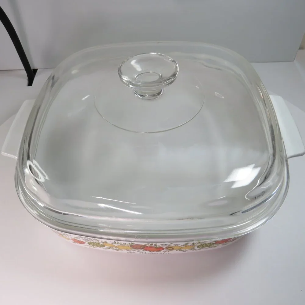 vintage Corning Ware A-10 Casserole Dish 2.5 Qt Spice O' Life Le Romarin w Lid